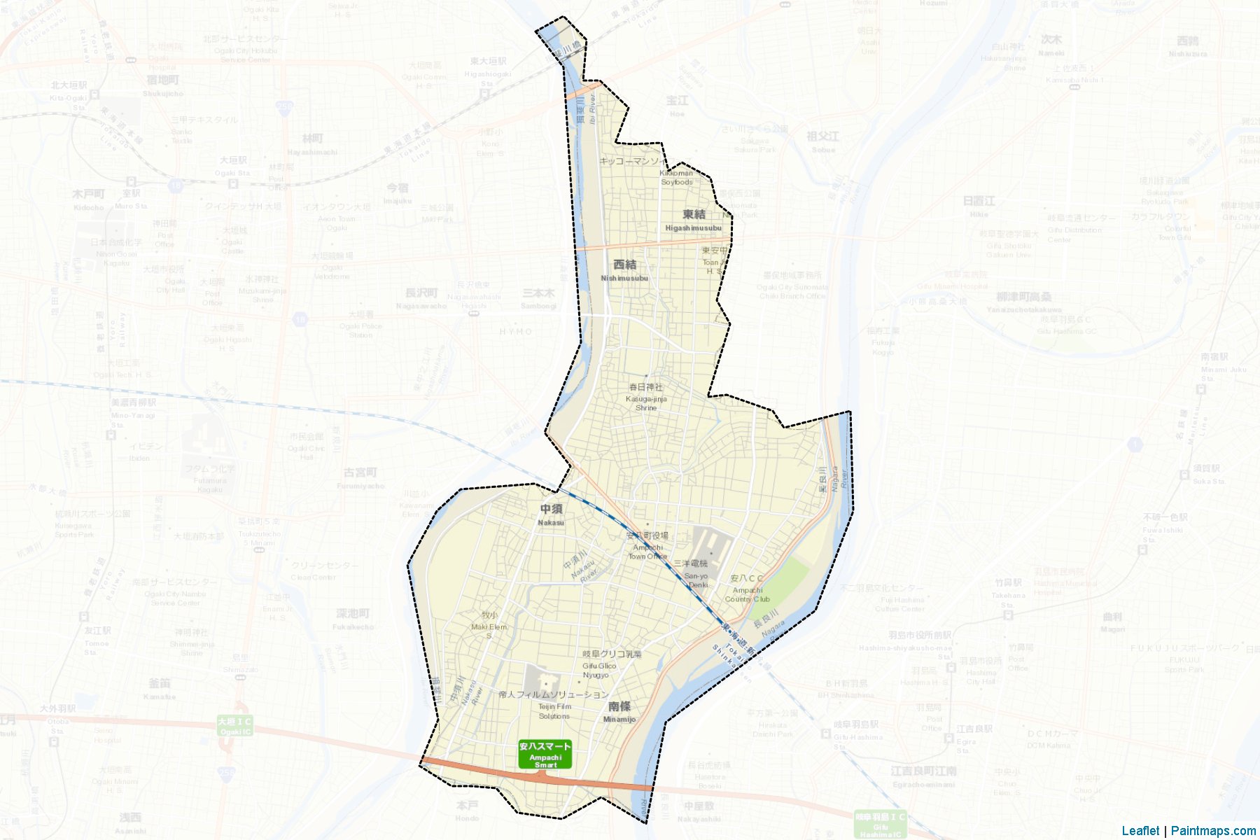 Anpachi (Gifu Prefecture) Map Cropping Samples-2