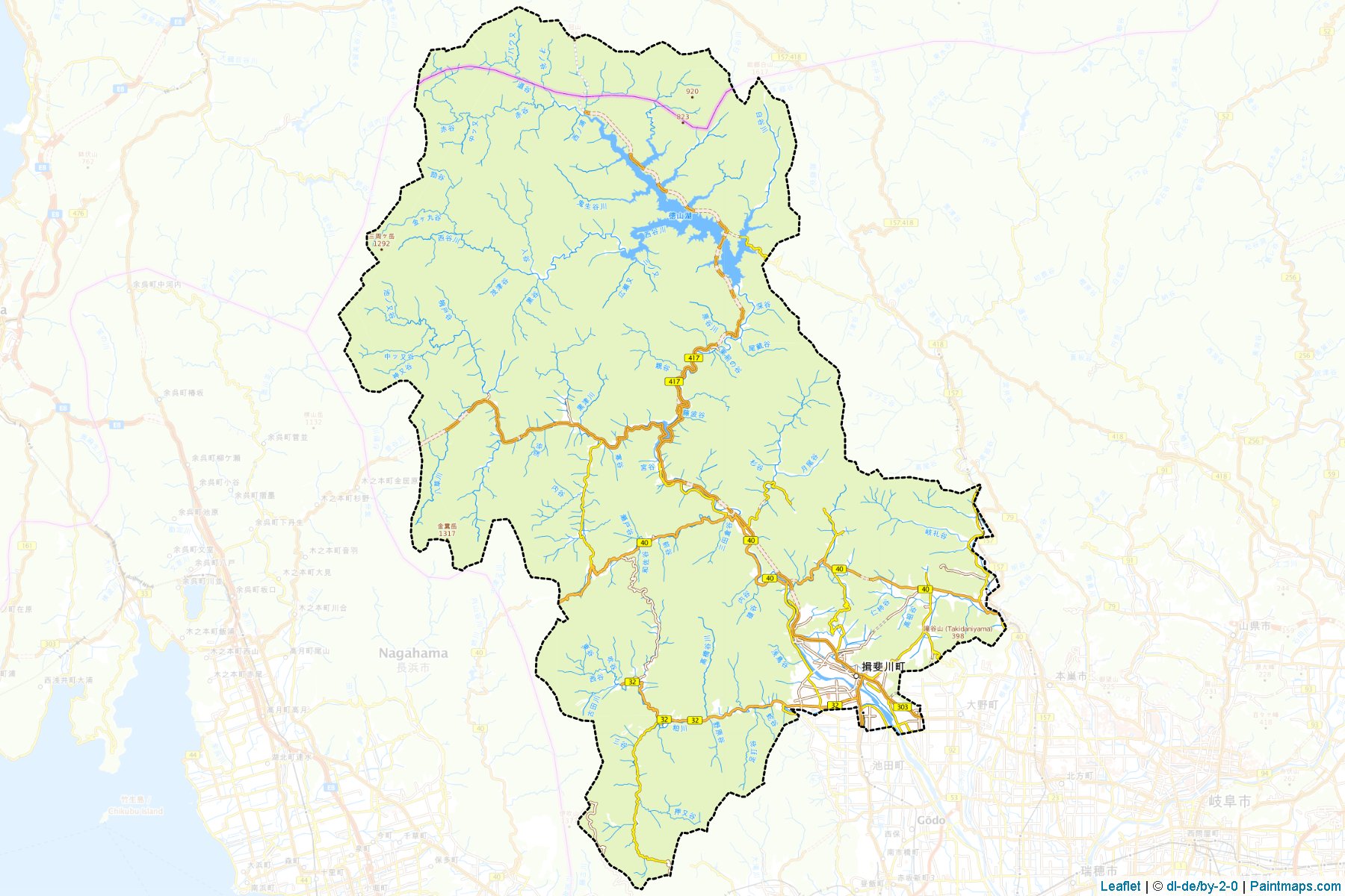 Ibigawa (Gifu Prefecture) Map Cropping Samples-1