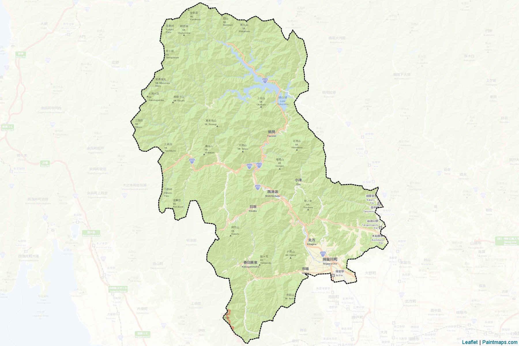 Ibigawa (Gifu Prefecture) Map Cropping Samples-2