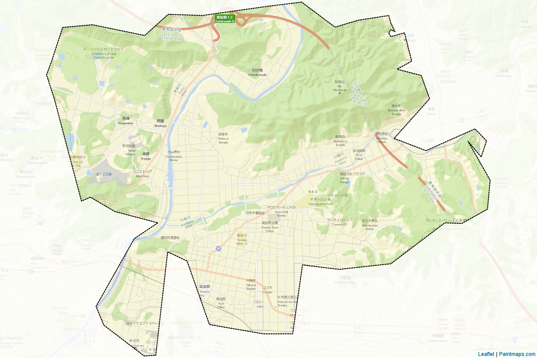 Tomika (Gifu Prefecture) Map Cropping Samples-2