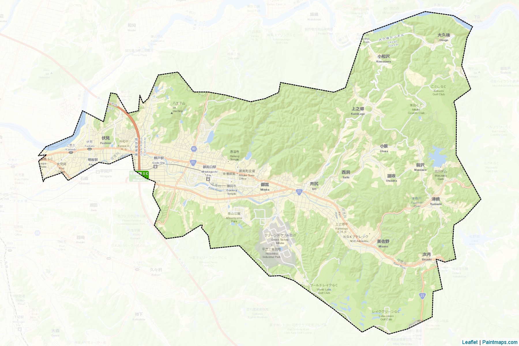 Mitake (Gifu Prefecture) Map Cropping Samples-2