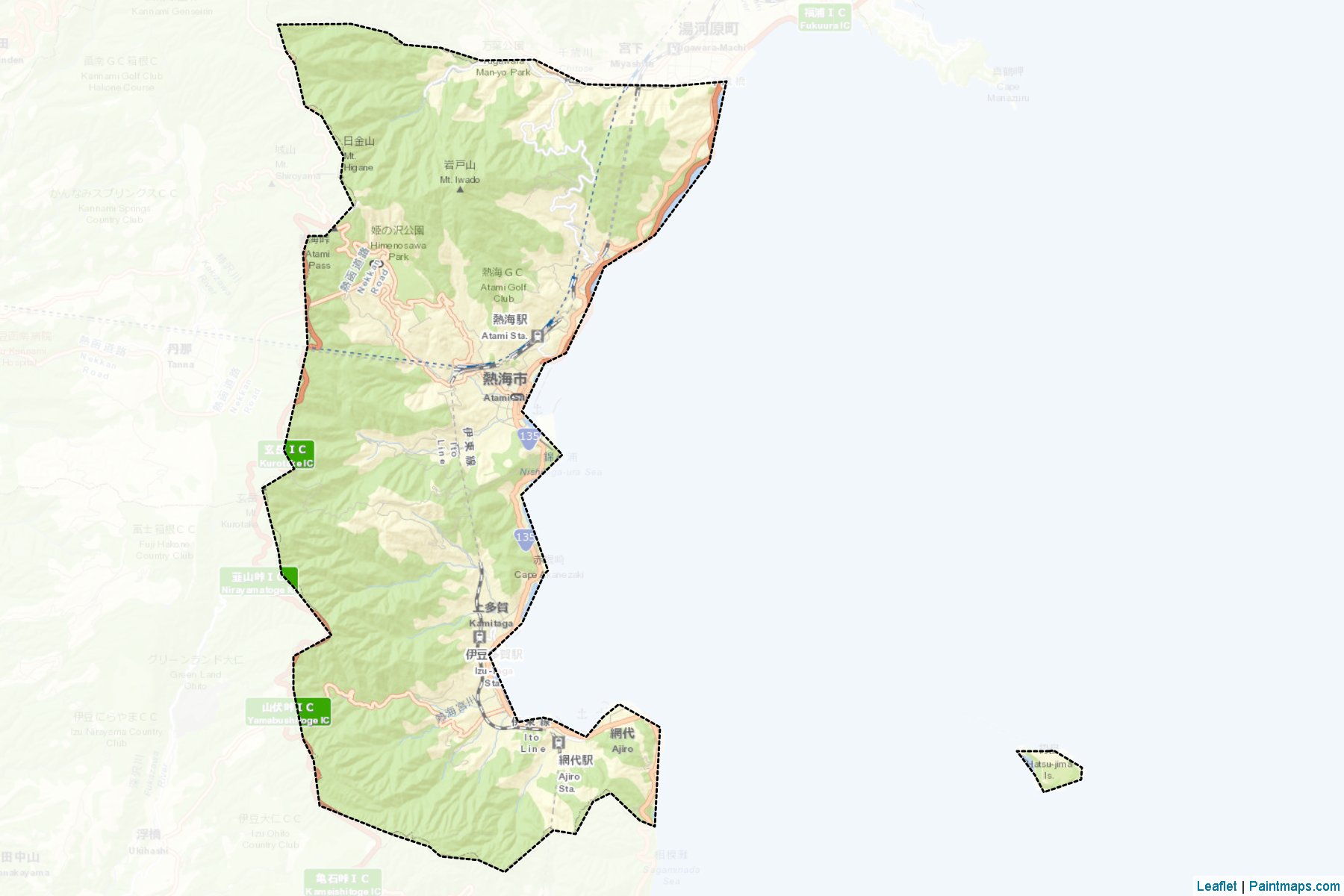 Atami (Shizuoka Prefecture) Map Cropping Samples-2