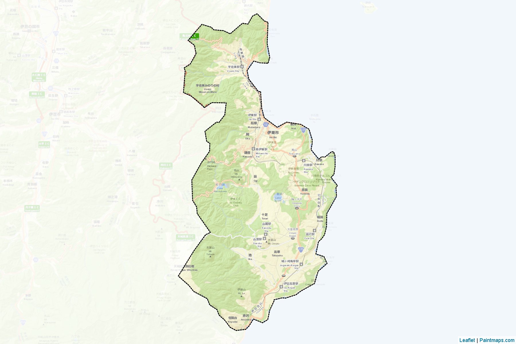 Ito (Shizuoka Prefecture) Map Cropping Samples-2