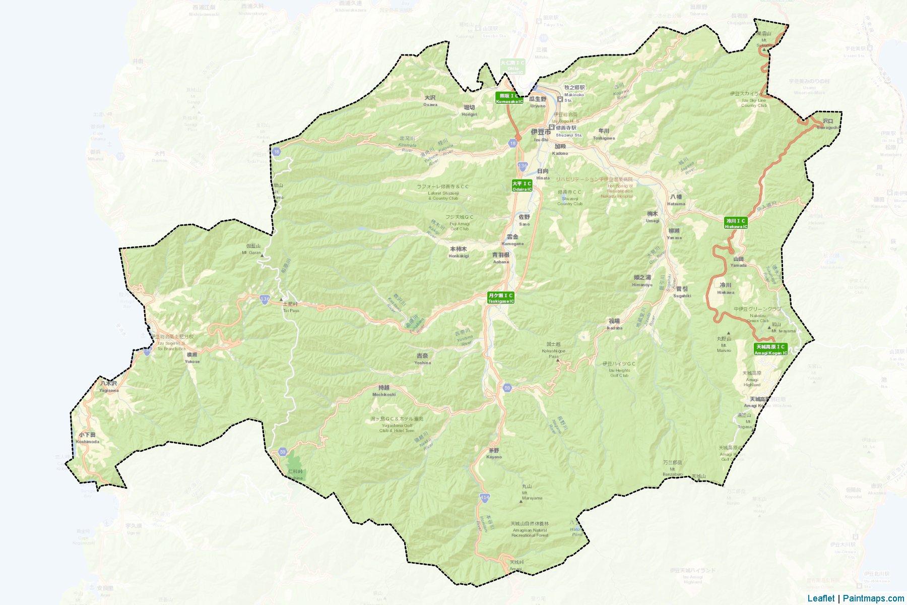 Izu (Shizuoka Prefecture) Map Cropping Samples-2