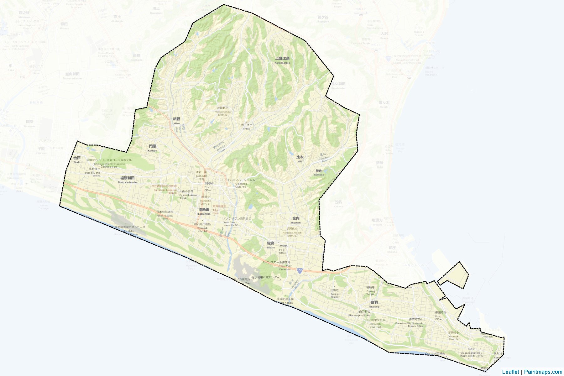 Muestras de recorte de mapas Omaezaki (Shizuoka)-2