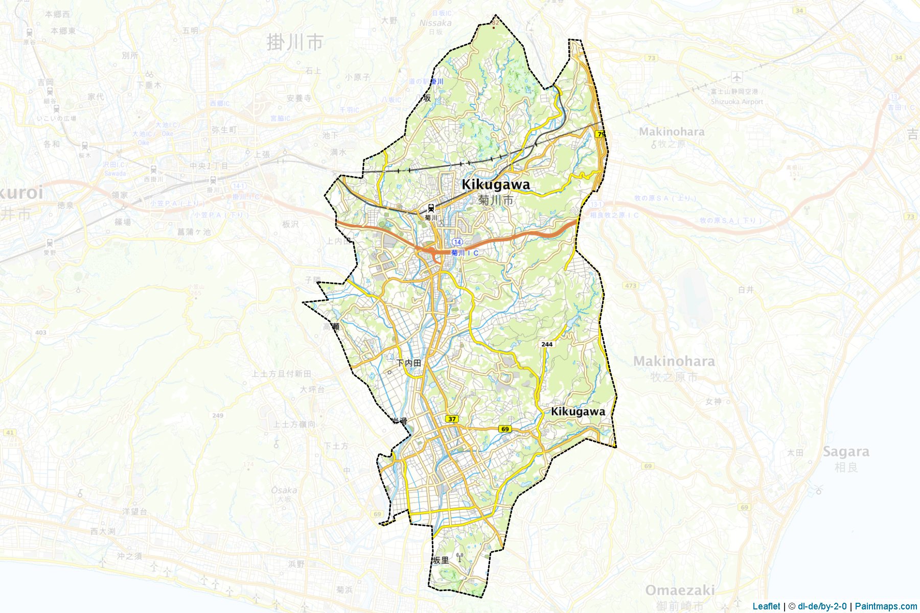 Muestras de recorte de mapas Kikugawa (Shizuoka)-1