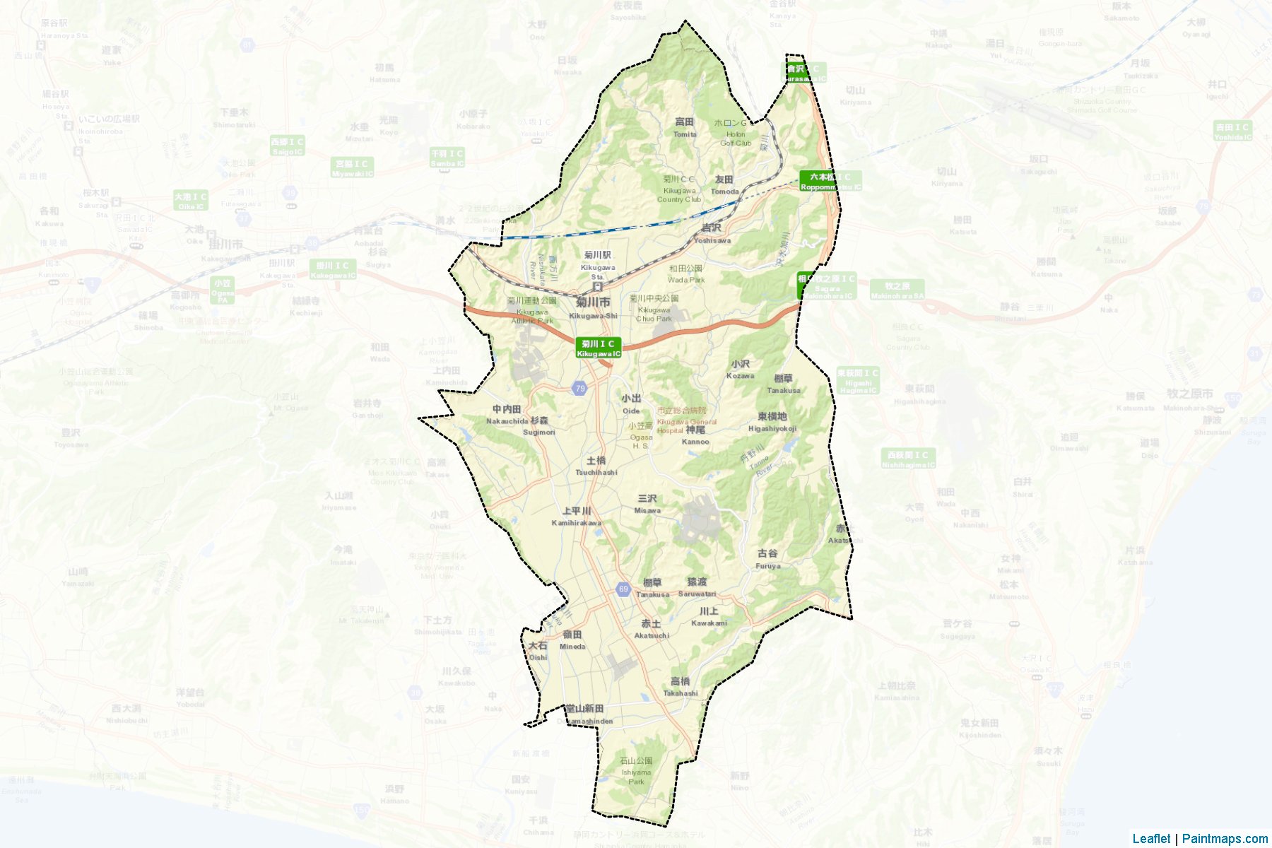 Muestras de recorte de mapas Kikugawa (Shizuoka)-2