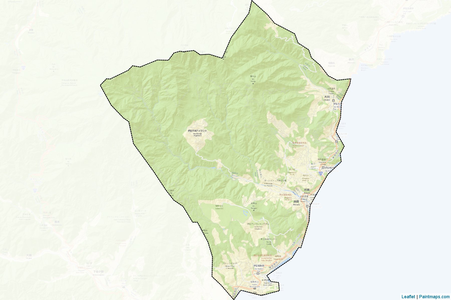 Muestras de recorte de mapas Higashiizu (Shizuoka)-2