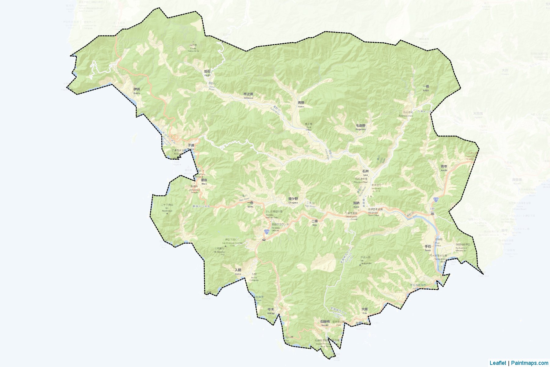 Minamiizu (Shizuoka Prefecture) Map Cropping Samples-2