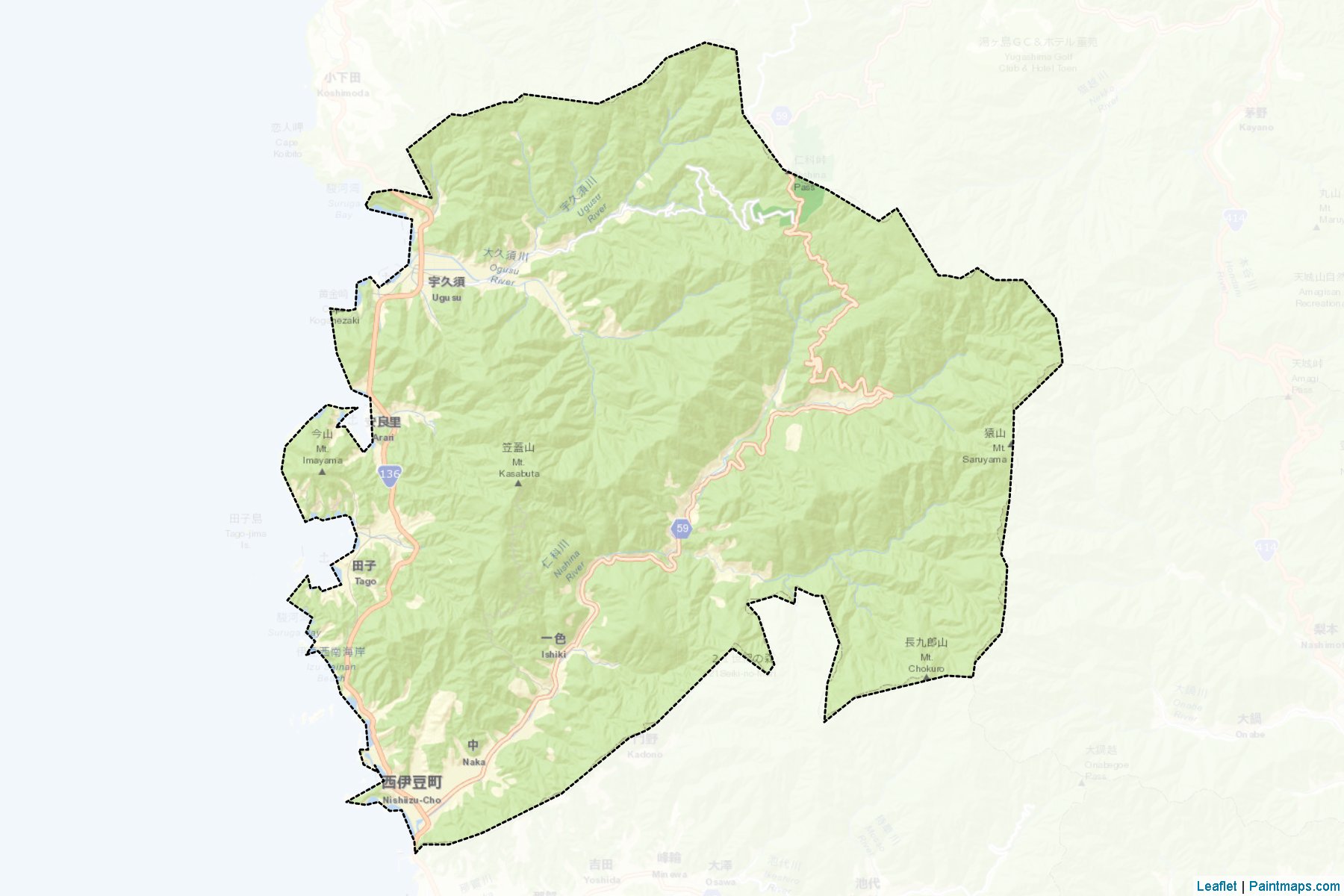 Nishiizu (Shizuoka Prefecture) Map Cropping Samples-2