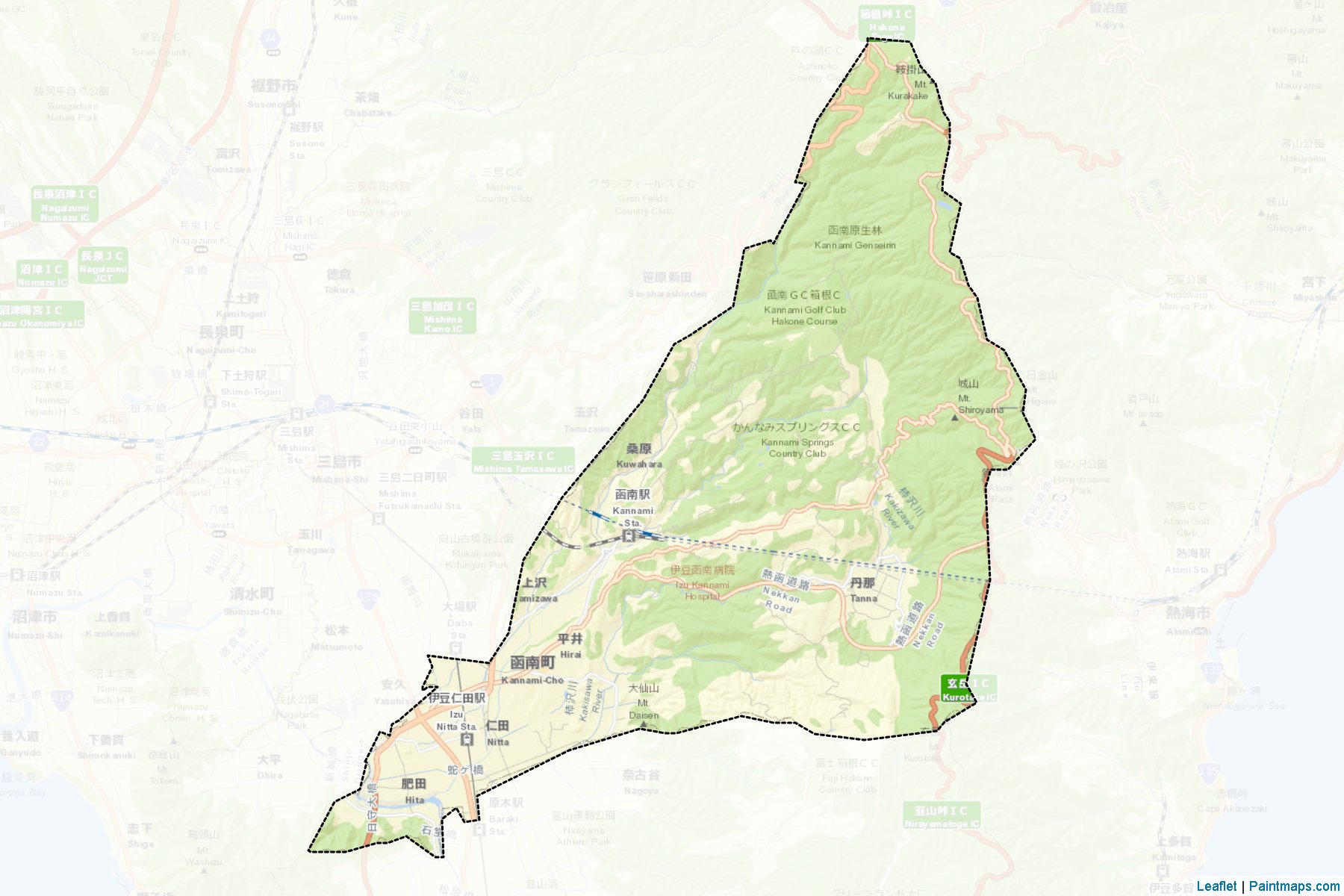 Kannami (Shizuoka Prefecture) Map Cropping Samples-2