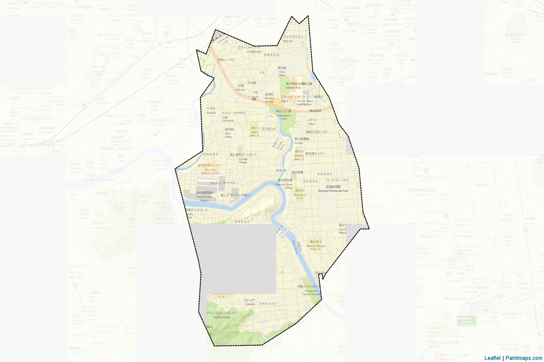 Shimizu (Shizuoka Prefecture) Map Cropping Samples-2