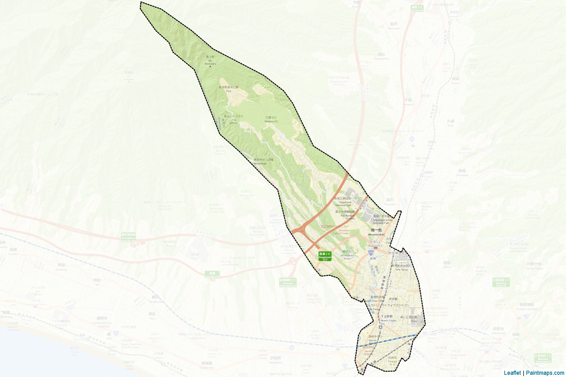 Nagaizumi (Shizuoka Prefecture) Map Cropping Samples-2