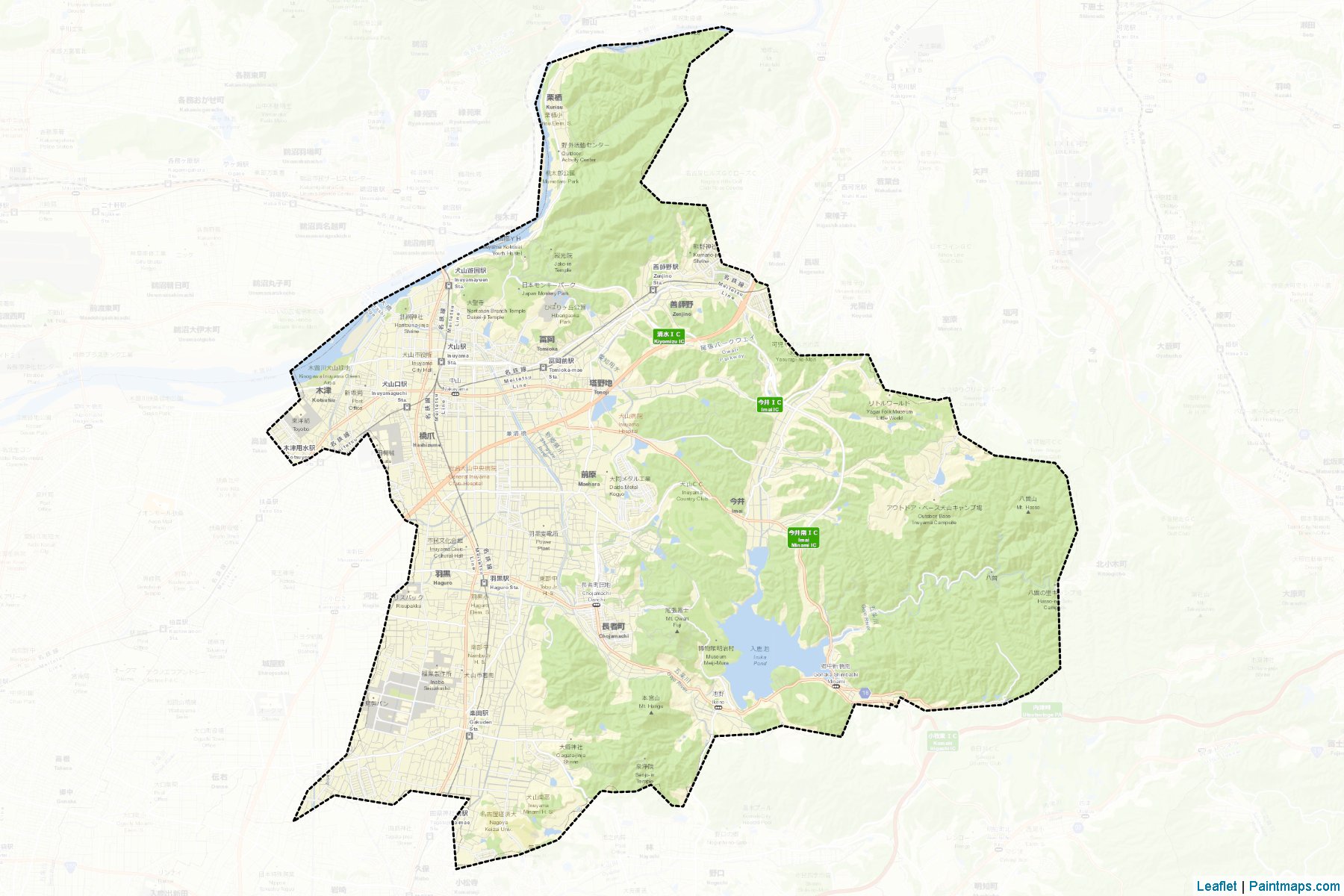 Inuyama (Aichi Prefecture) Map Cropping Samples-2