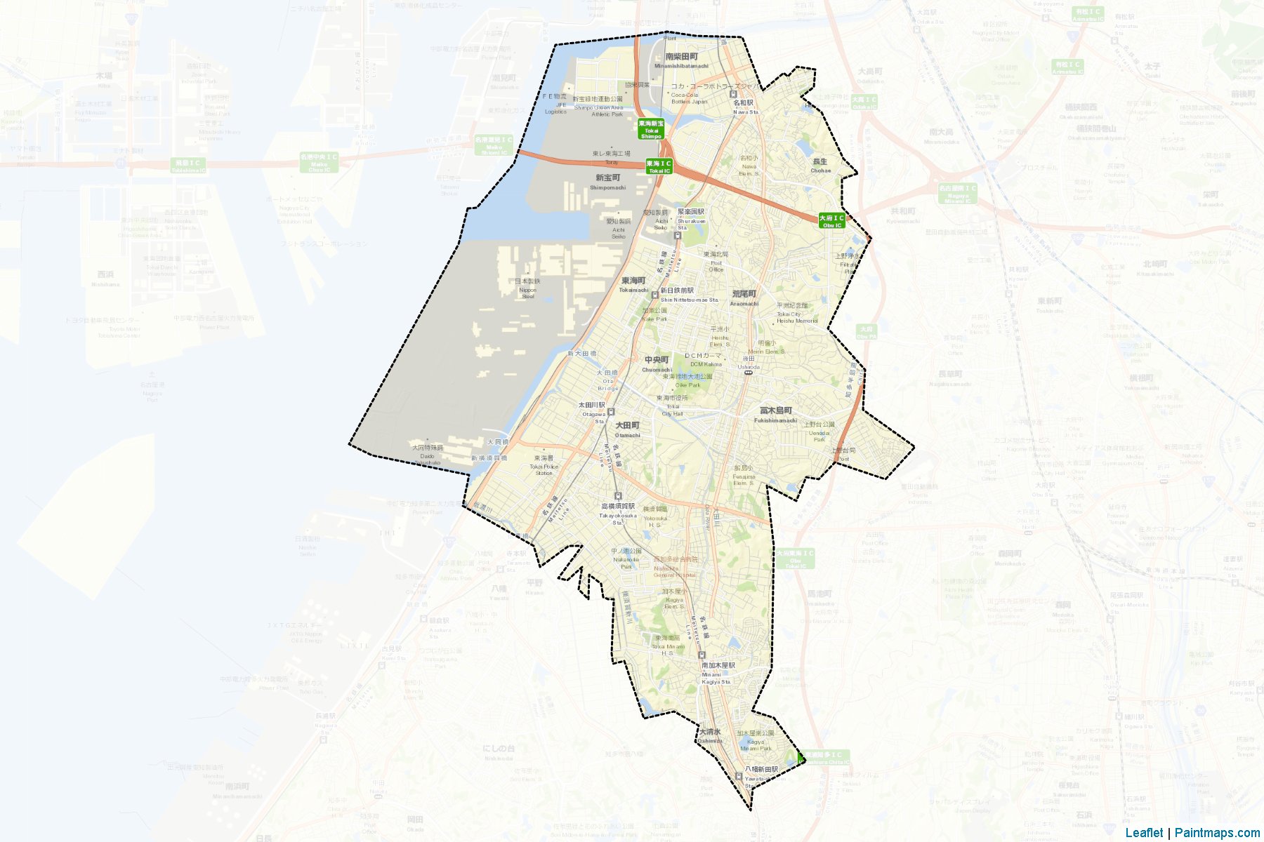 Tokai (Aichi Prefecture) Map Cropping Samples-2