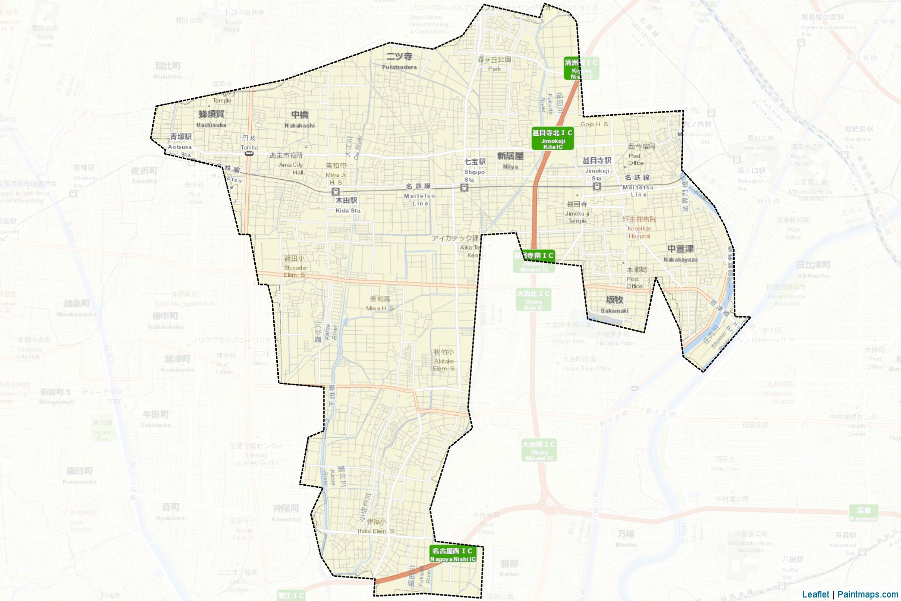 Muestras de recorte de mapas Ama (Aichi)-2