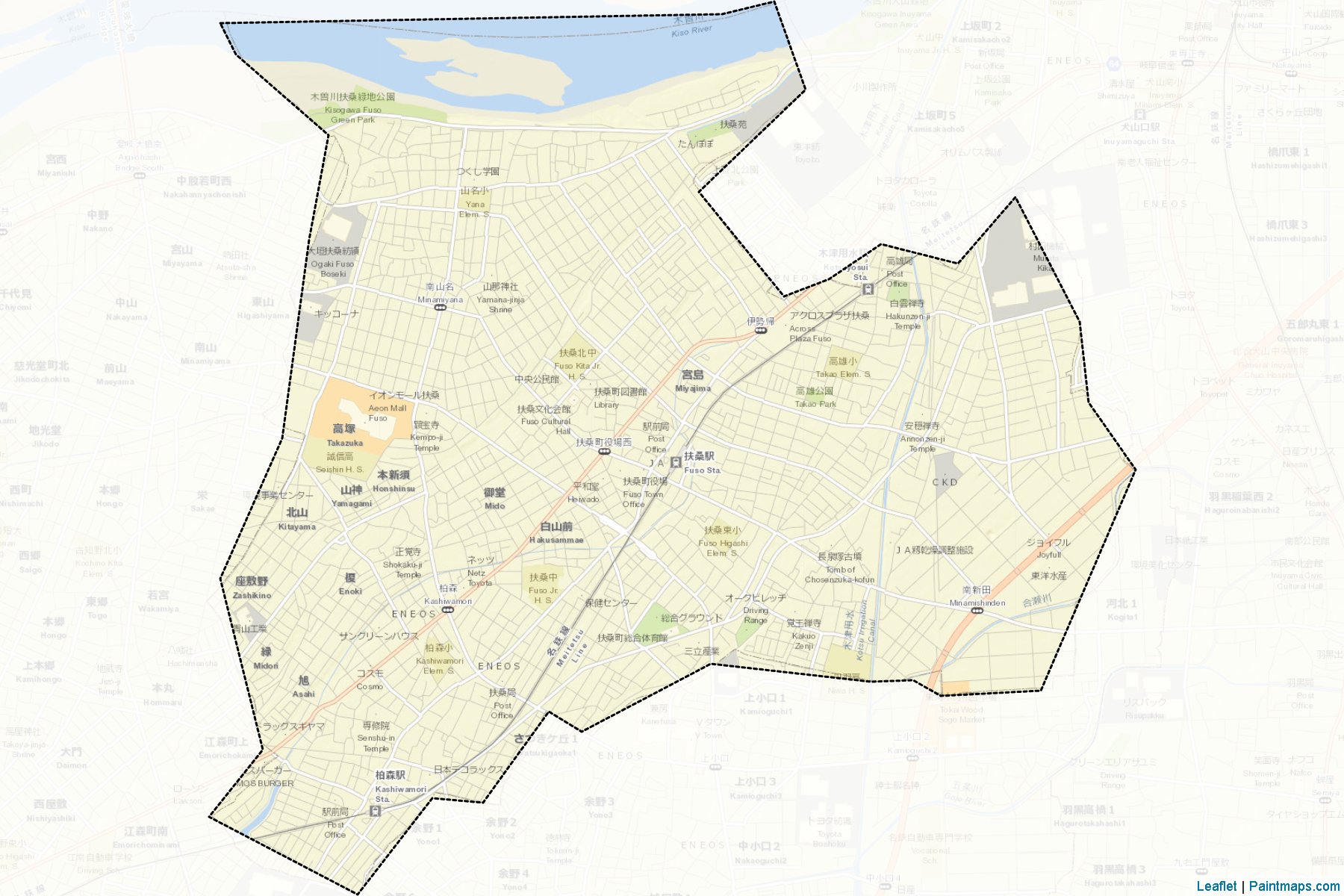 Fuso (Aichi Prefecture) Map Cropping Samples-2