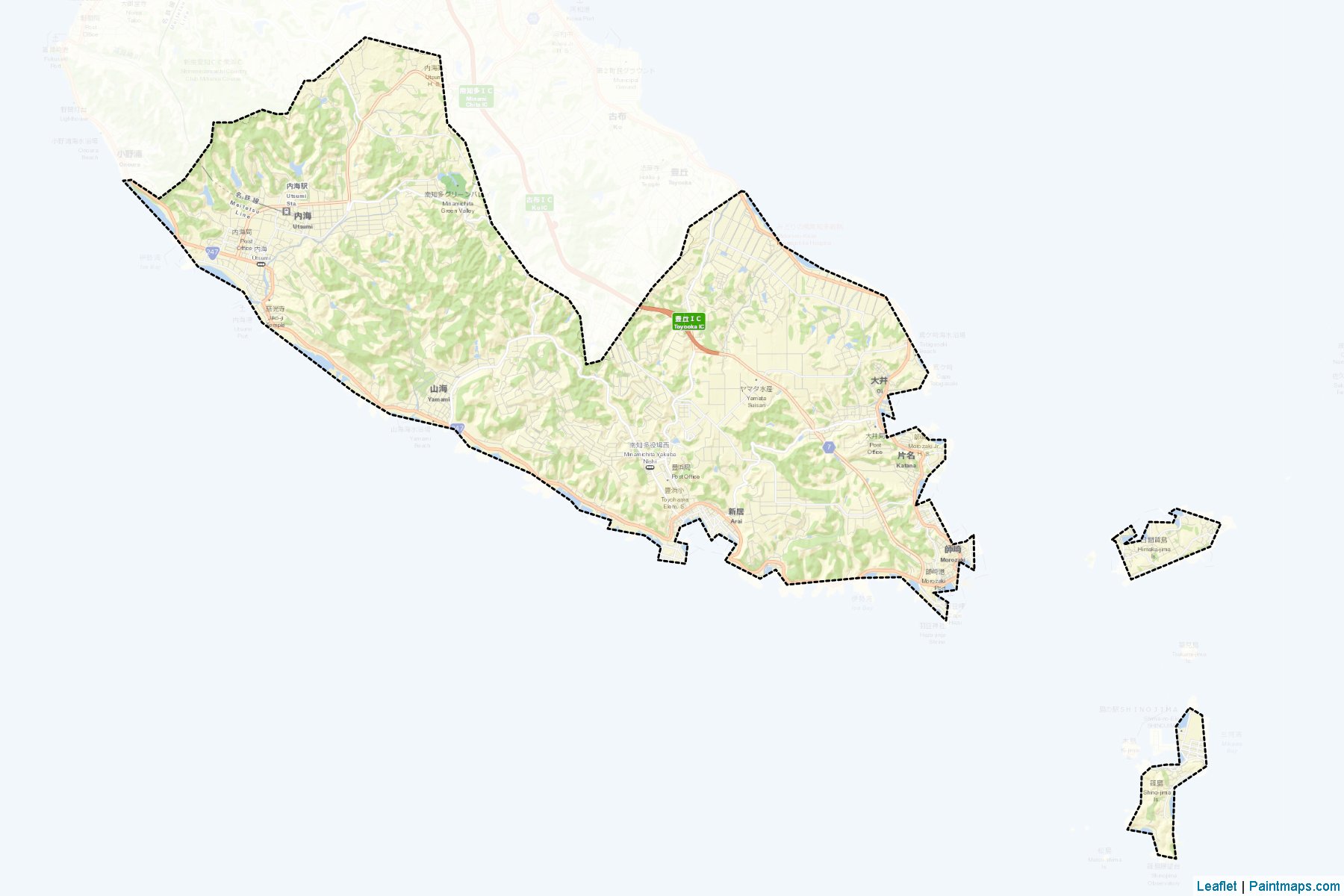 Muestras de recorte de mapas Minamichita (Aichi)-2