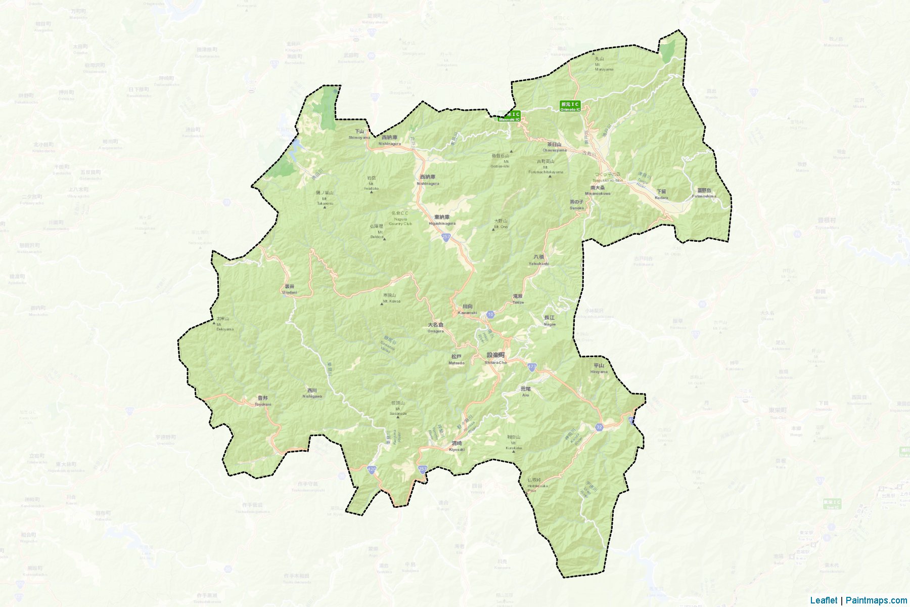 Shitara (Aichi Prefecture) Map Cropping Samples-2