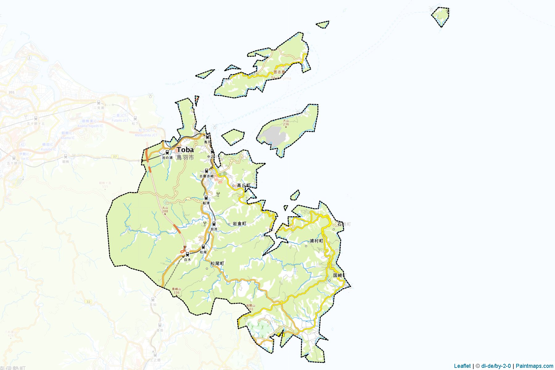 Toba (Mie Prefecture) Map Cropping Samples-1