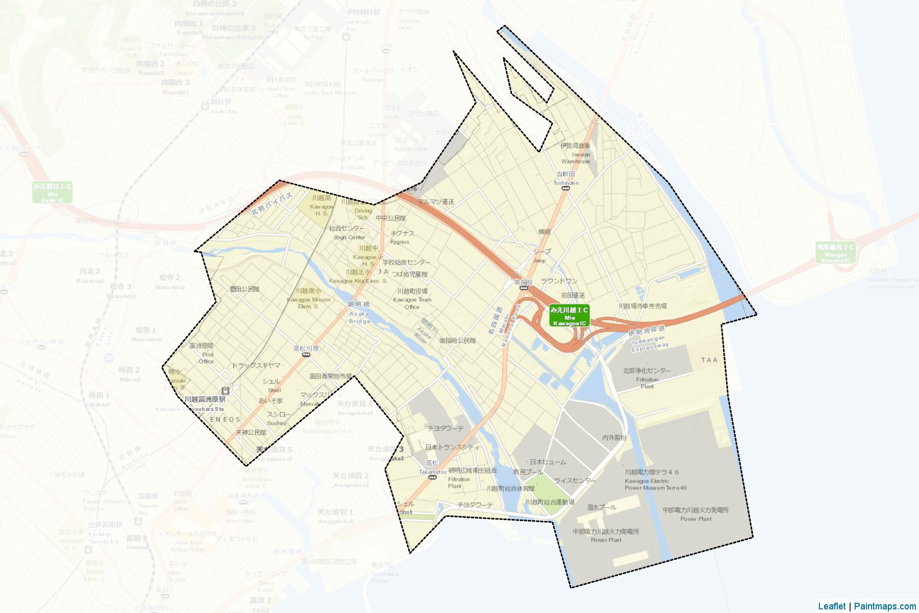 Muestras de recorte de mapas Kawagoe (Mie)-2