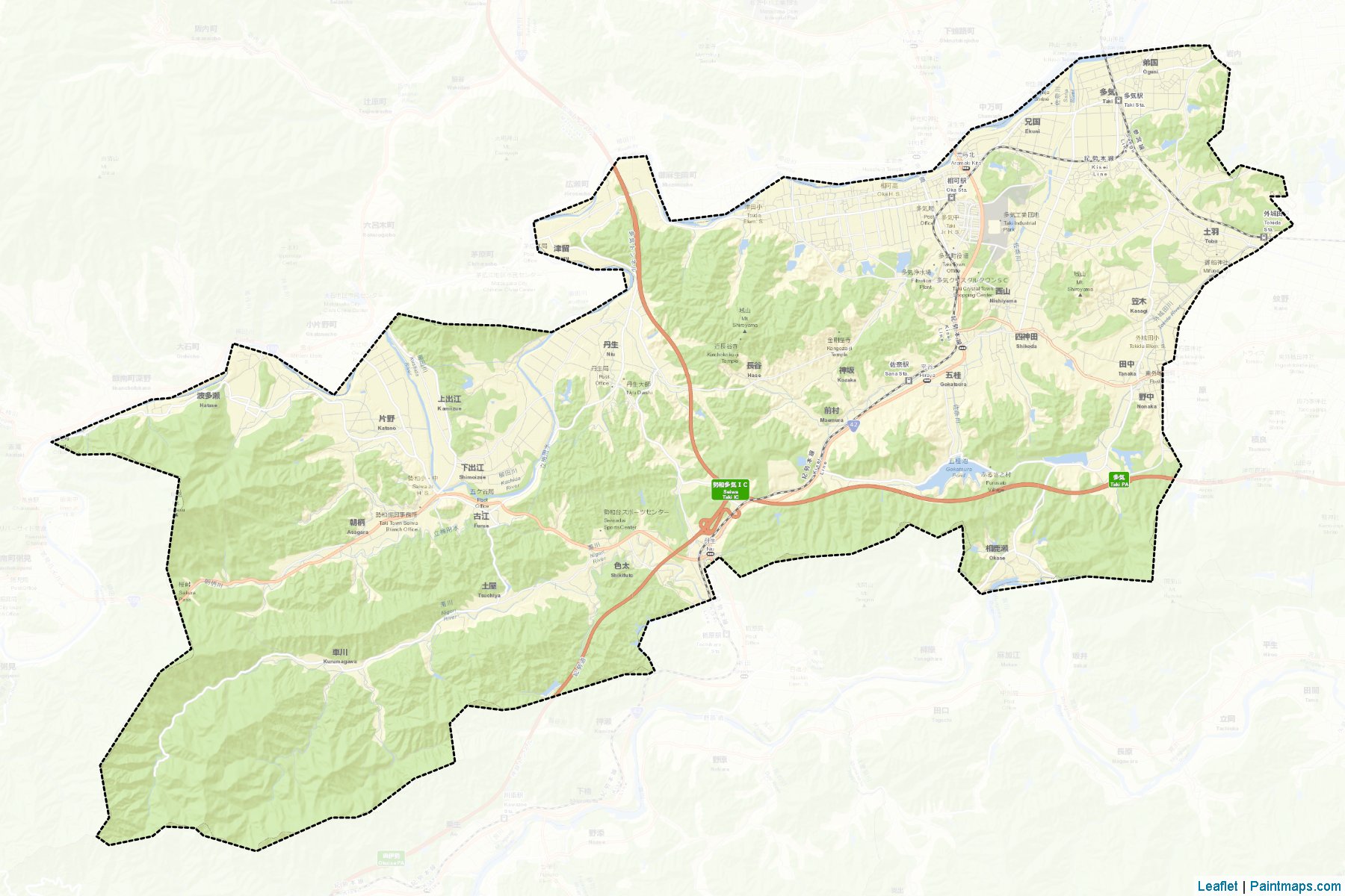 Taki (Mie Prefecture) Map Cropping Samples-2