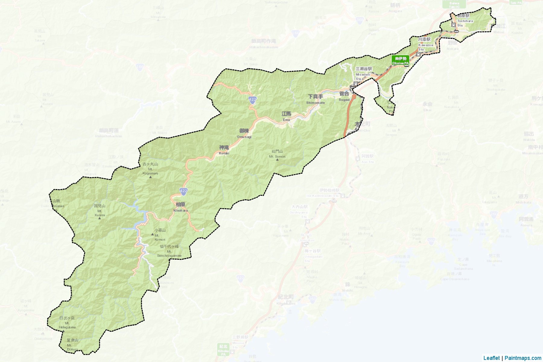 Odai (Mie Prefecture) Map Cropping Samples-2