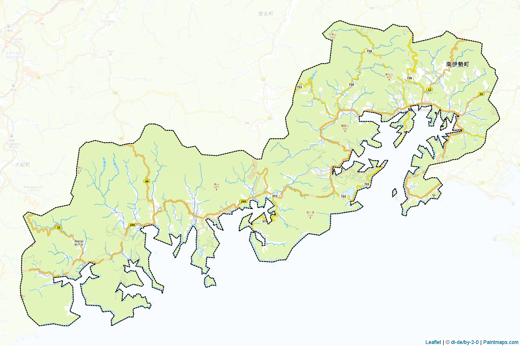 Minamiise (Mie Prefecture) Map Cropping Samples-1