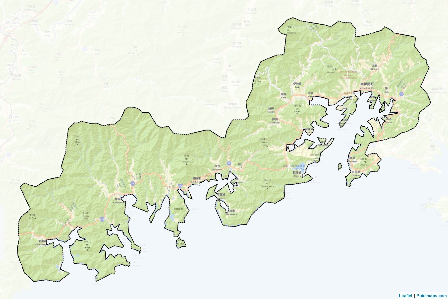 Minamiise (Mie Prefecture) Map Cropping Samples-2