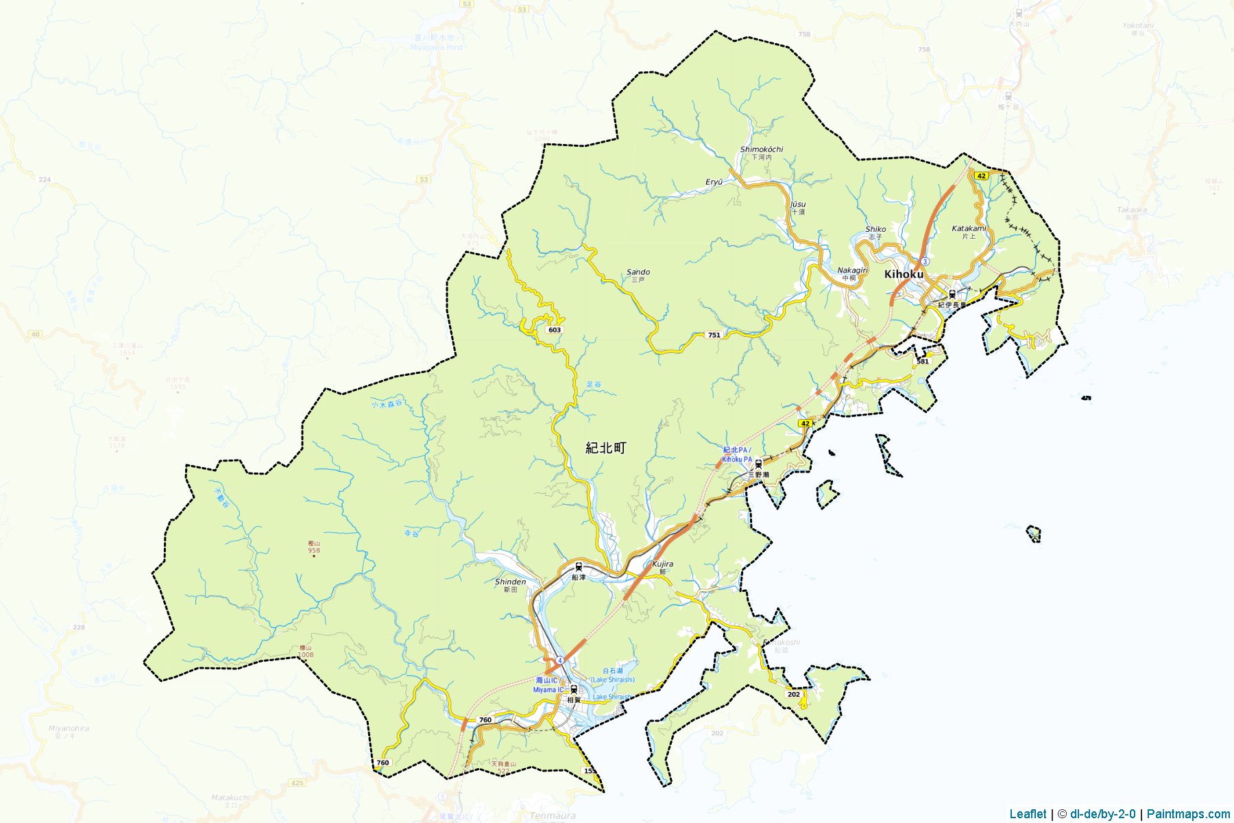 Kihoku (Mie Prefecture) Map Cropping Samples-1