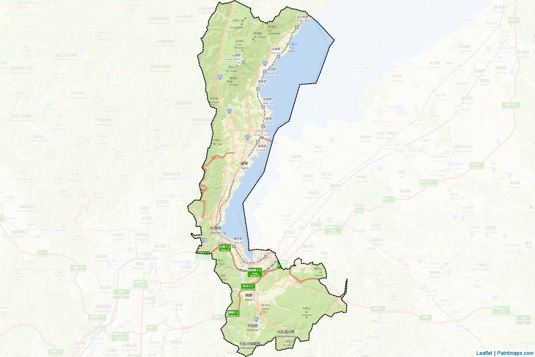 Muestras de recorte de mapas Otsu (Shiga)-2