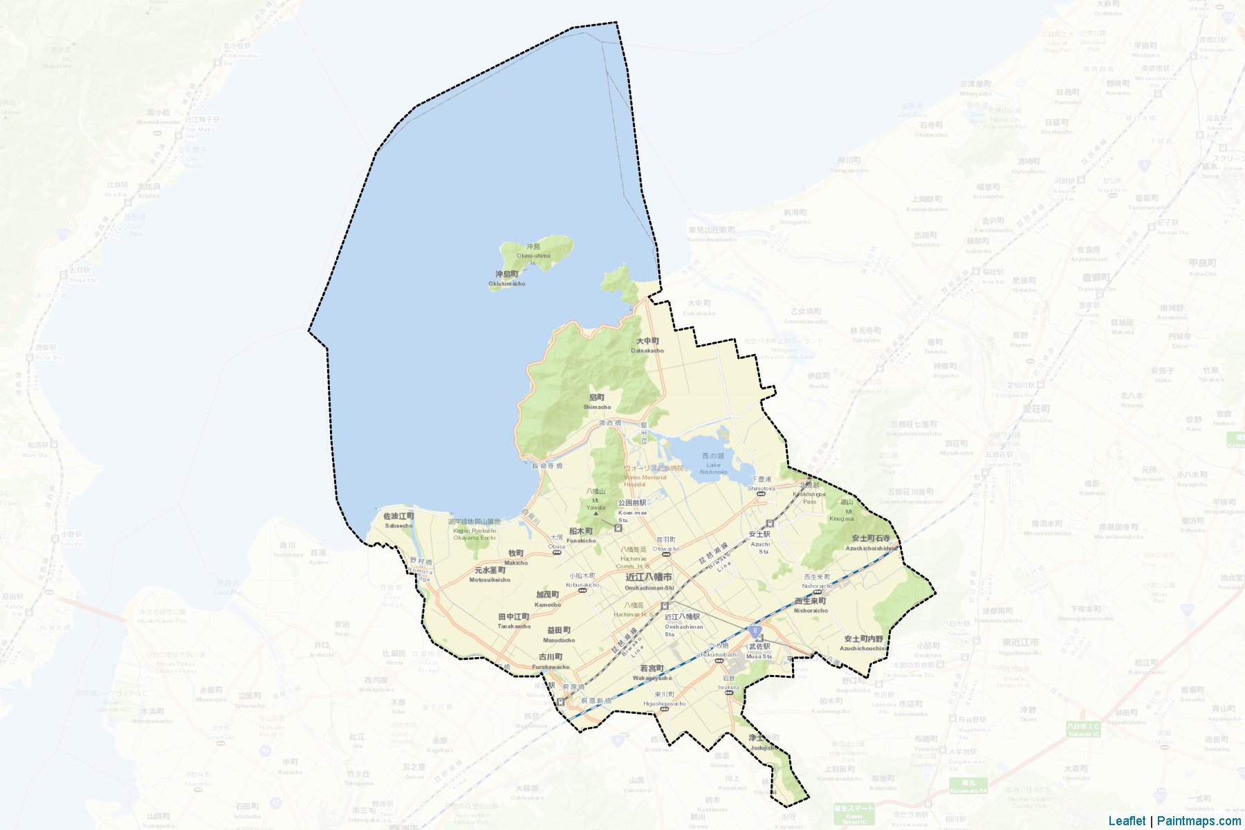 Omihachiman (Shiga Prefecture) Map Cropping Samples-2