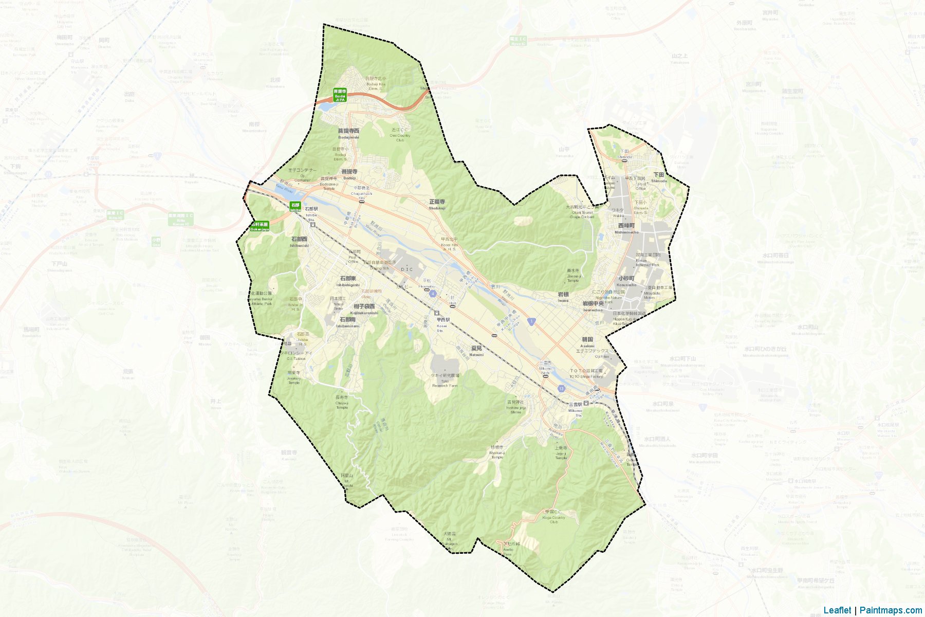 Muestras de recorte de mapas Konan (Shiga)-2