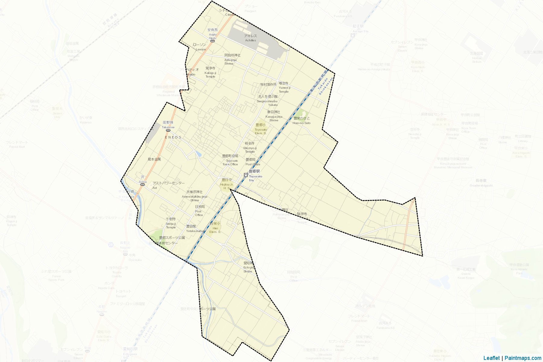 Muestras de recorte de mapas Toyosato (Shiga)-2