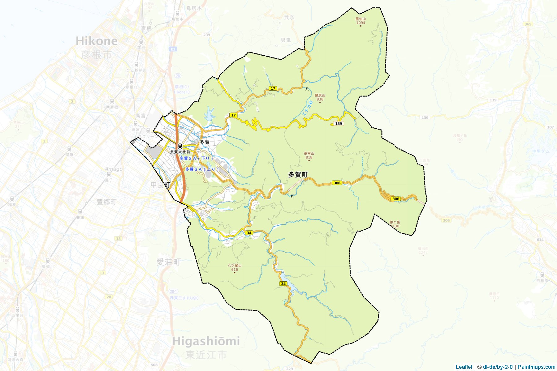 Taga (Shiga Prefecture) Map Cropping Samples-1