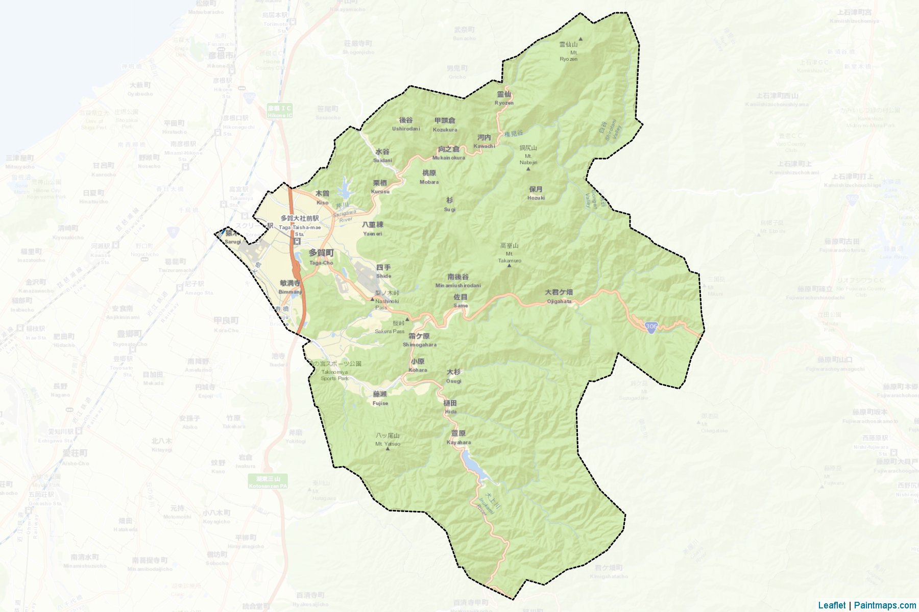 Taga (Shiga Prefecture) Map Cropping Samples-2