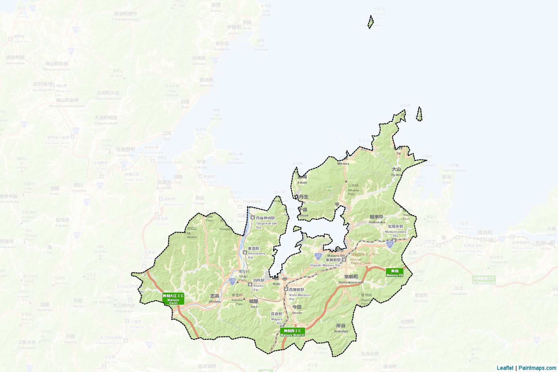 Maizuru (Kyoto Prefecture) Map Cropping Samples-2