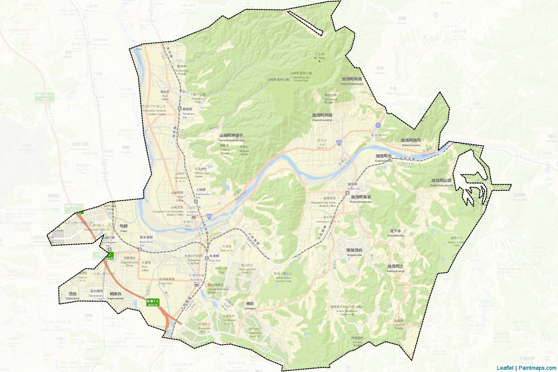 Kizugawa (Kyoto Prefecture) Map Cropping Samples-2