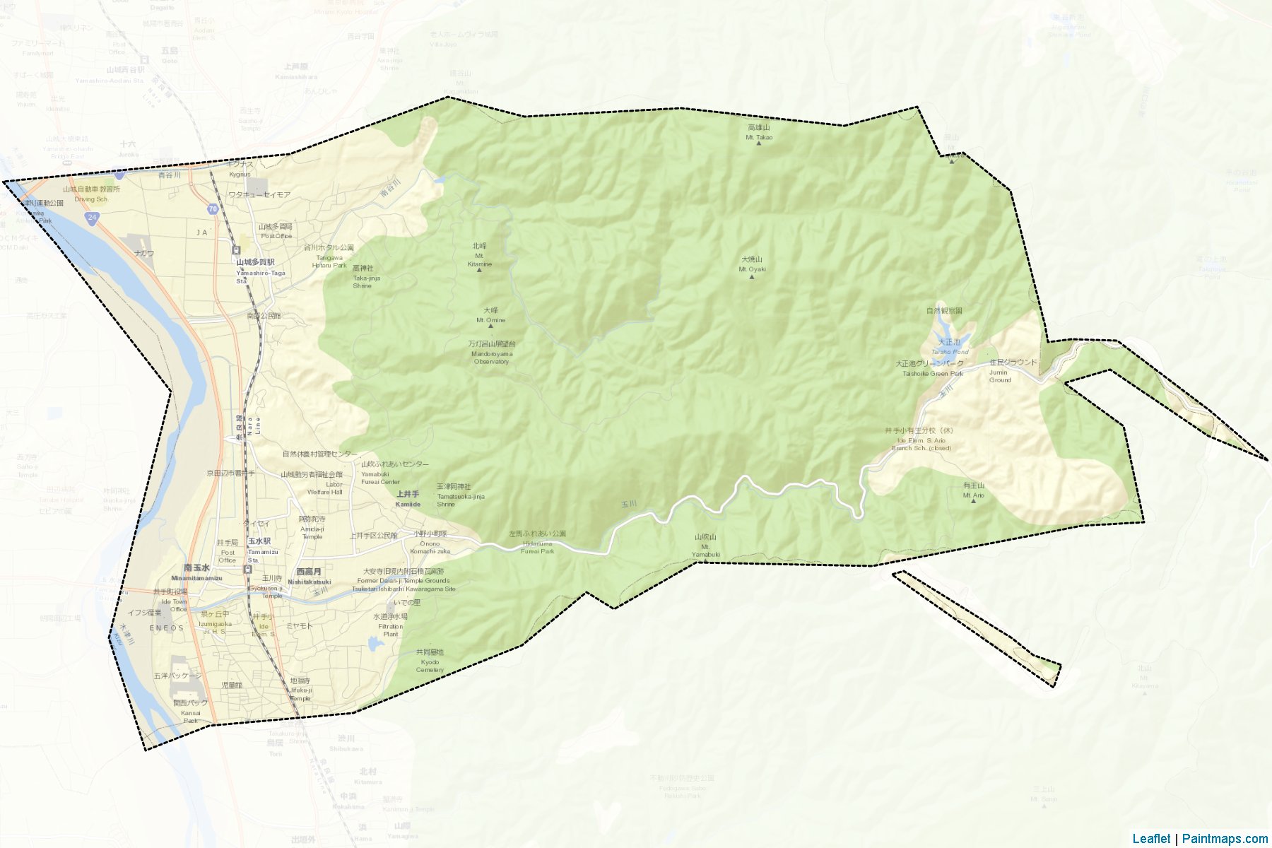 Ide (Kyoto Prefecture) Map Cropping Samples-2