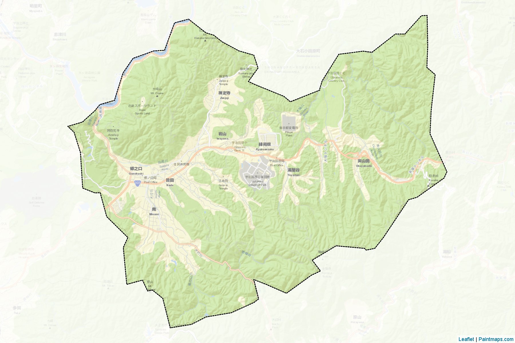 Ujitawara (Kyoto Prefecture) Map Cropping Samples-2