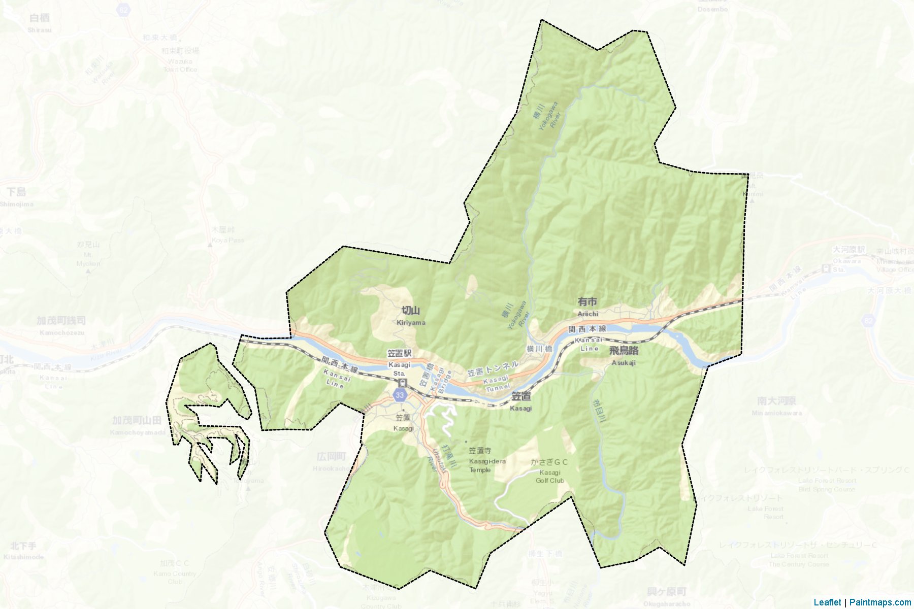 Kasagi (Kyoto Prefecture) Map Cropping Samples-2