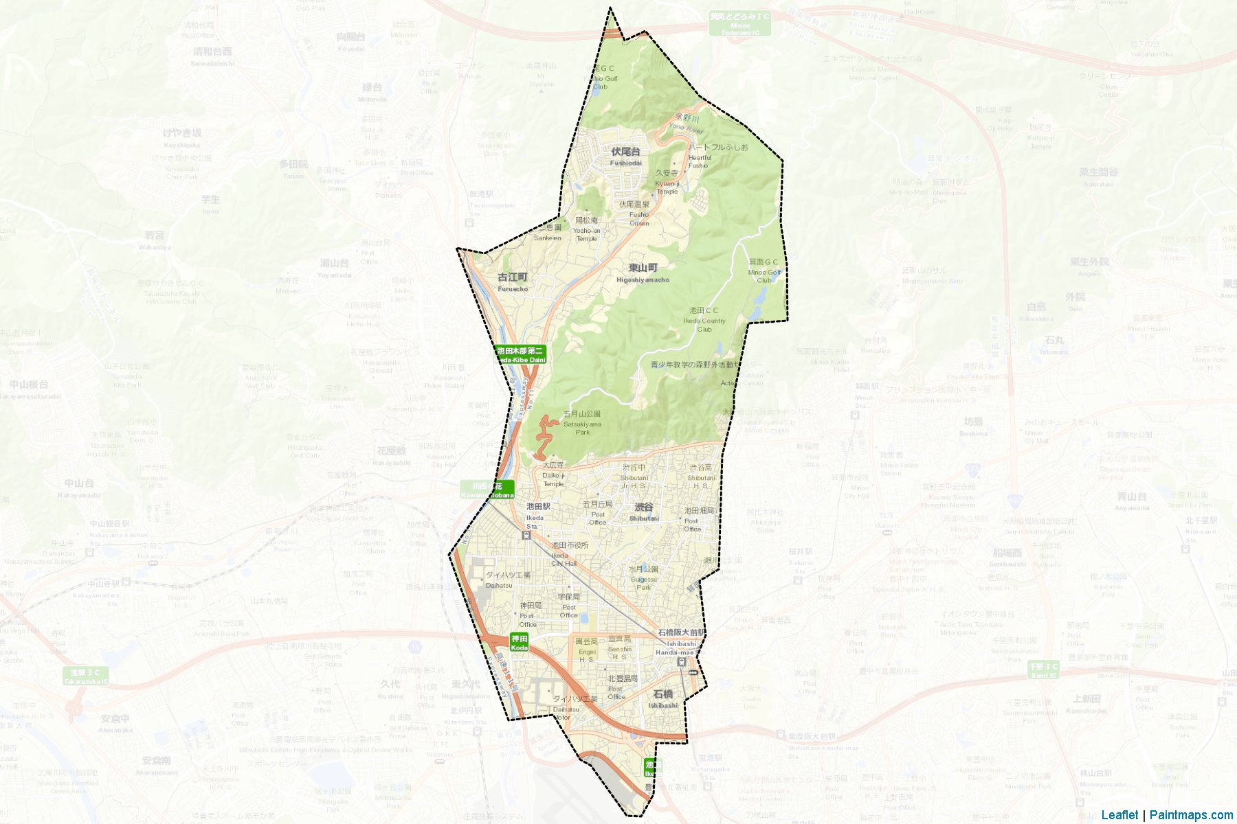 Ikeda (Osaka Prefecture) Map Cropping Samples-2