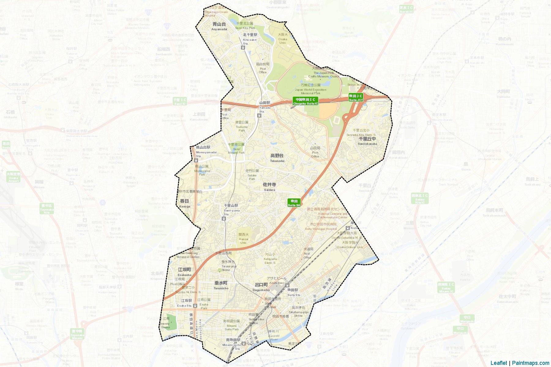 Suita (Osaka ili) Haritası Örnekleri-2