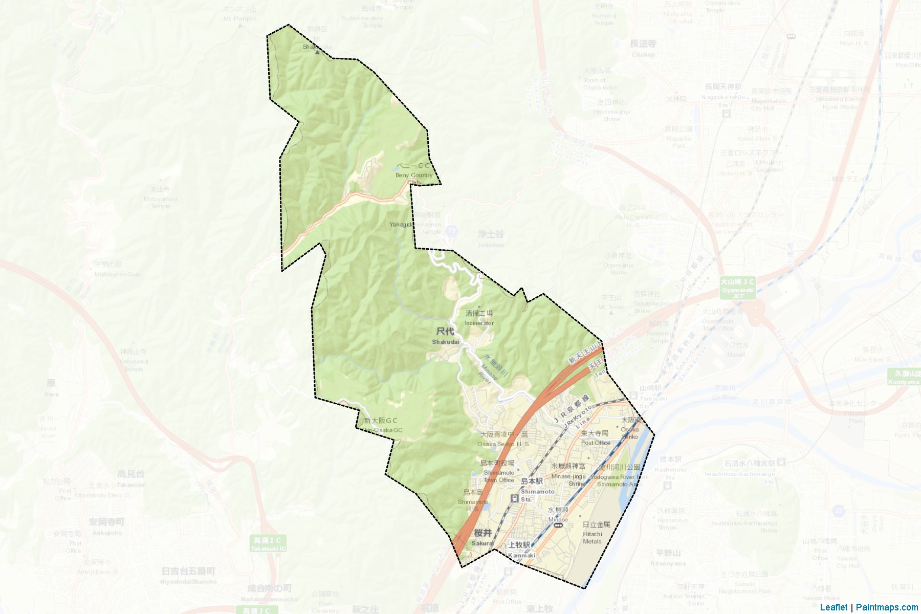 Shimamoto (Osaka Prefecture) Map Cropping Samples-2