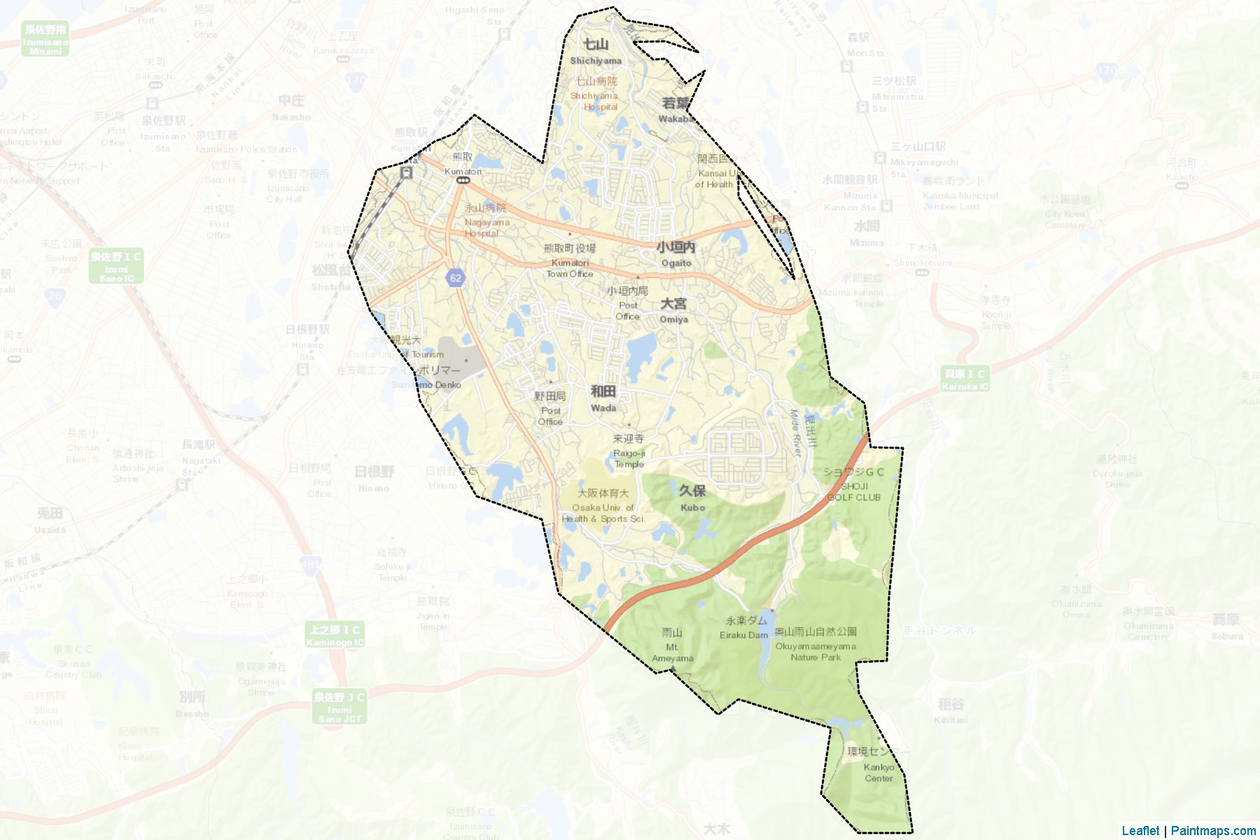 Kumatori (Osaka Prefecture) Map Cropping Samples-2