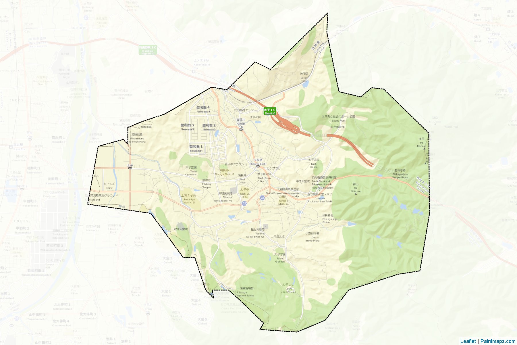 Taishi (Osaka Prefecture) Map Cropping Samples-2