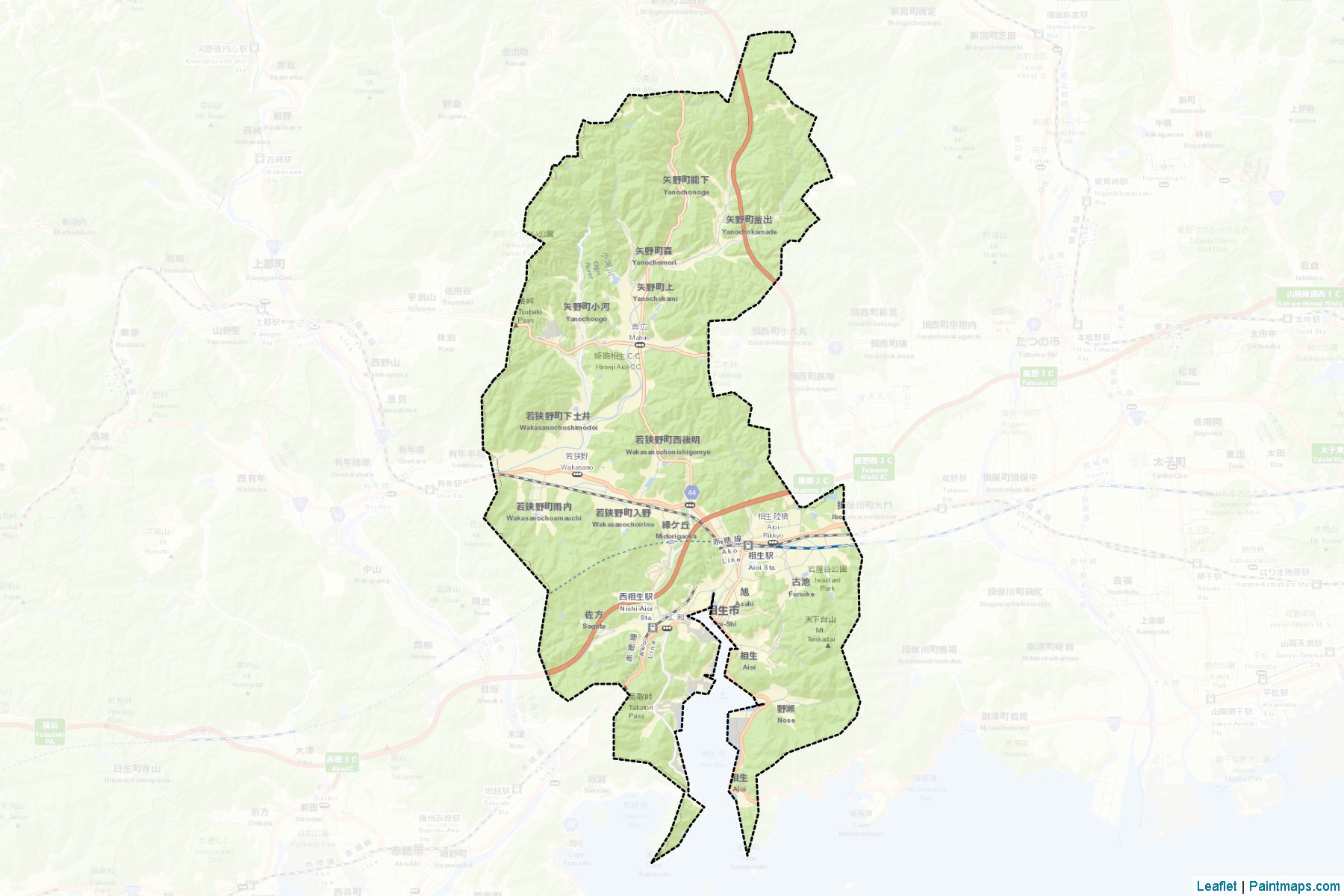 Aioi (Hyogo Prefecture) Map Cropping Samples-2