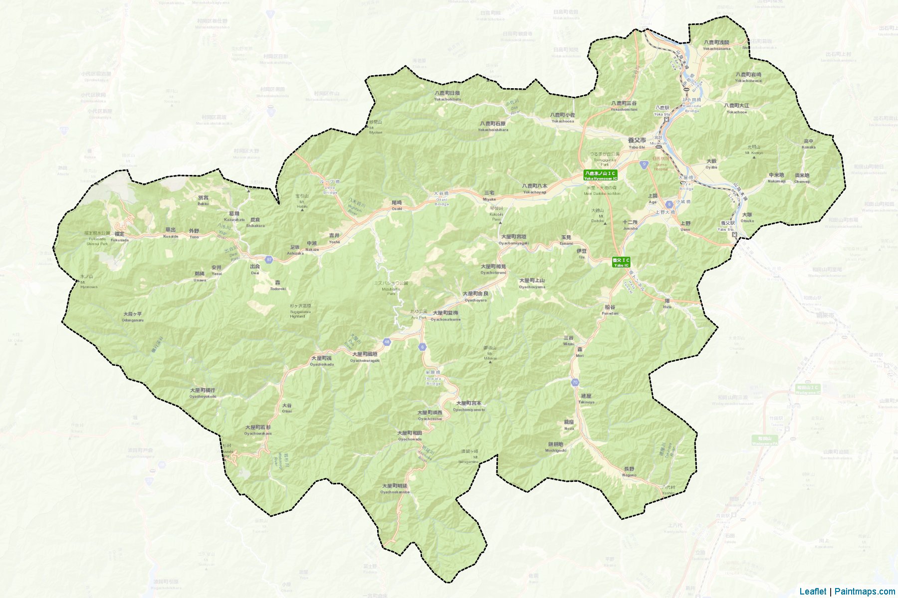 Yabu (Hyogo Prefecture) Map Cropping Samples-2