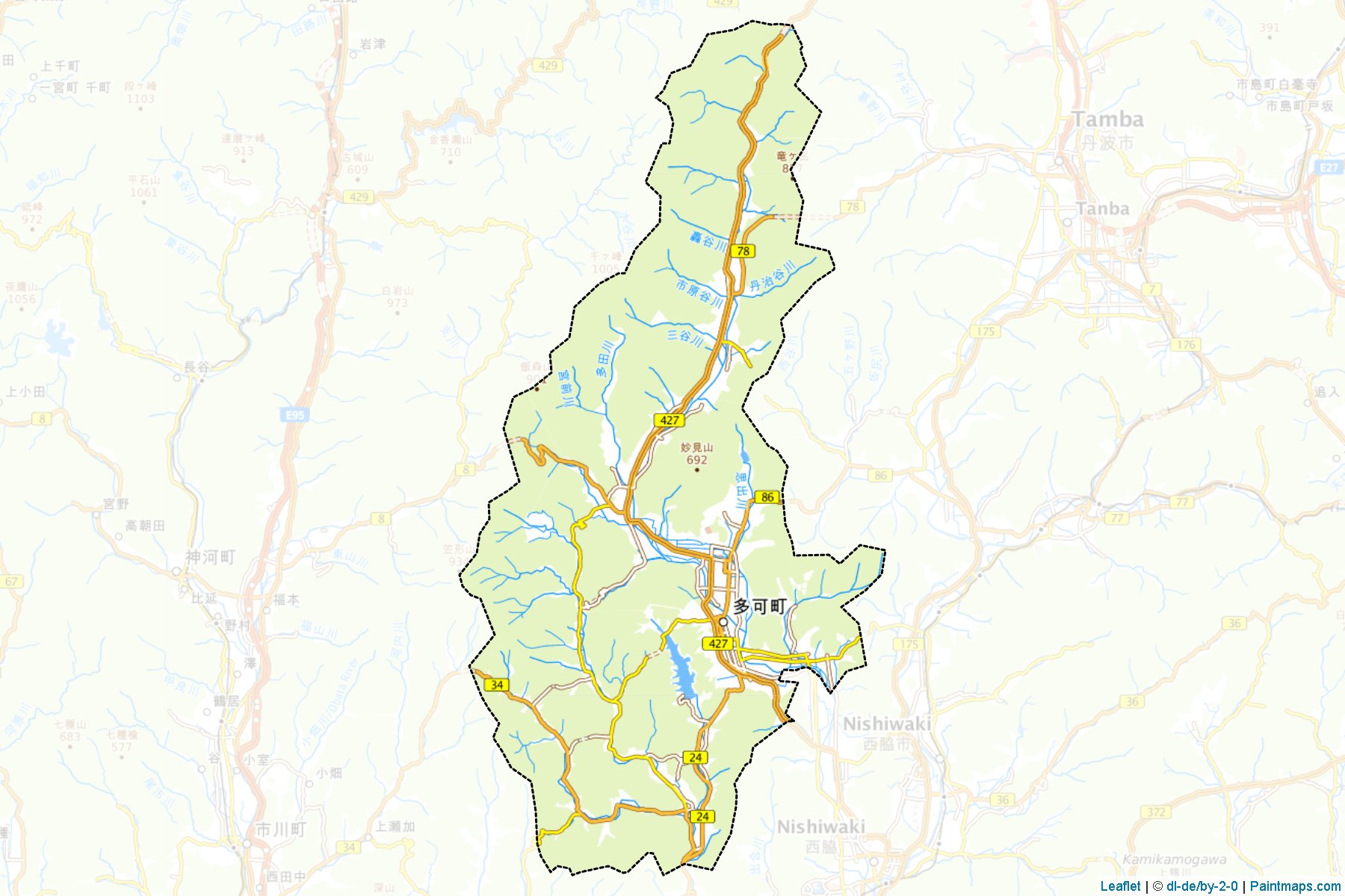 Taka (Hyogo Prefecture) Map Cropping Samples-1