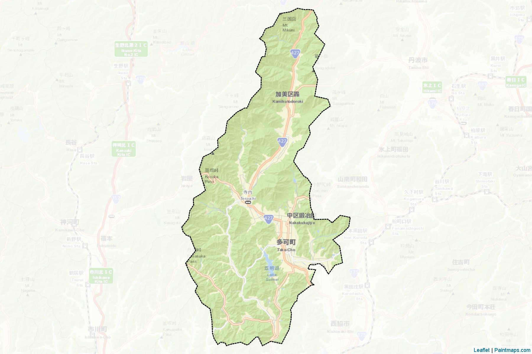 Taka (Hyogo Prefecture) Map Cropping Samples-2